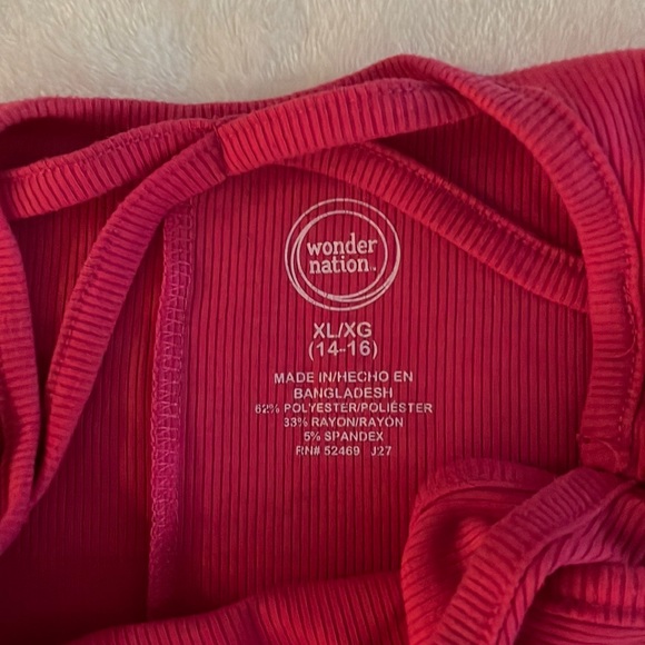 Wonder Nation Girl’s Pink Rainbow Tank Top Size XL(14/16) - Picture 5 of 5